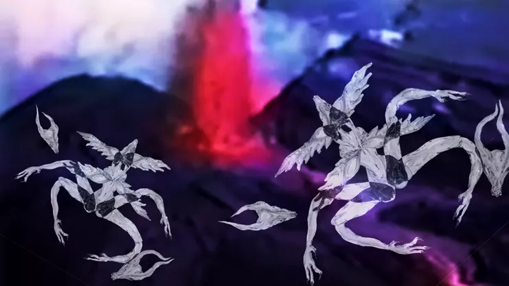 «Eros walks volcanic conjuring», κινούμενη εικόνα - βιντεοεγκατάσταση, 5’, 2023.