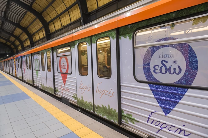 Χριστούγεννα 2024 στο Μετρό και το Τραμ της Αθήνας