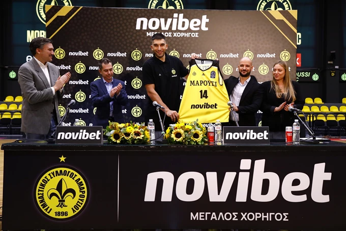 Η Novibet μεγάλος χορηγός της ΚΑΕ Μαρούσι για τα επόμενα δύο χρόνια