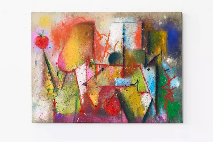 &quot;Sometimes I&#39;m a tree&quot;. Acrylic on bronze, 58 x 45 x 52 cm, 2023