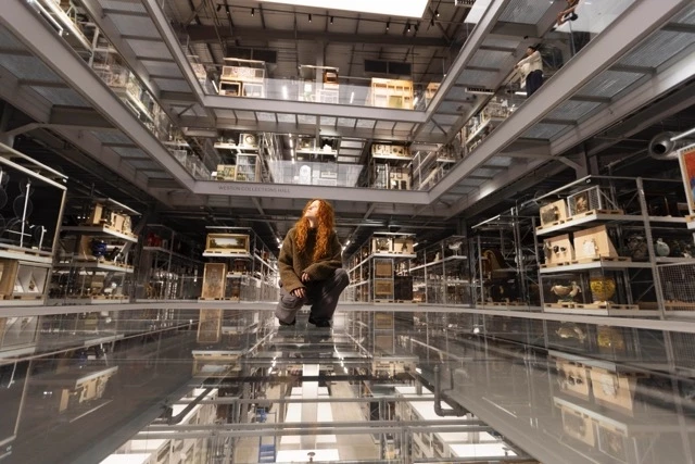 View of the Weston Collections Hall at V&A East Storehouse