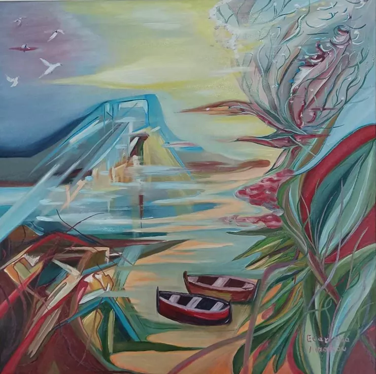 Ευαγγελία Λιάσκου, «Φως», 80x80cm, Λάδια σε καμβά