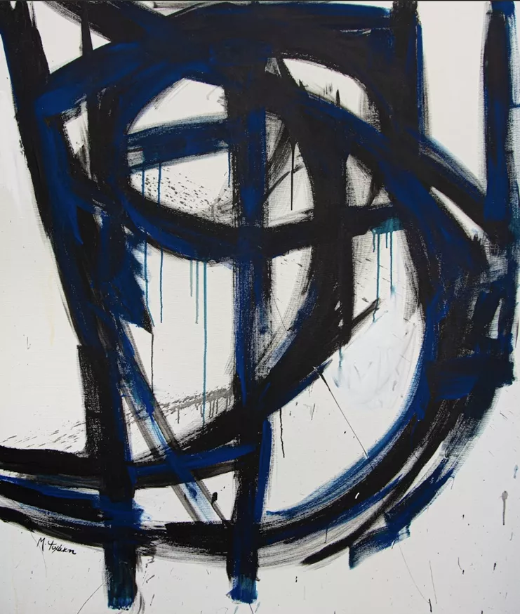 Untitled, 150x100cm, Acrylics on paper, 2021