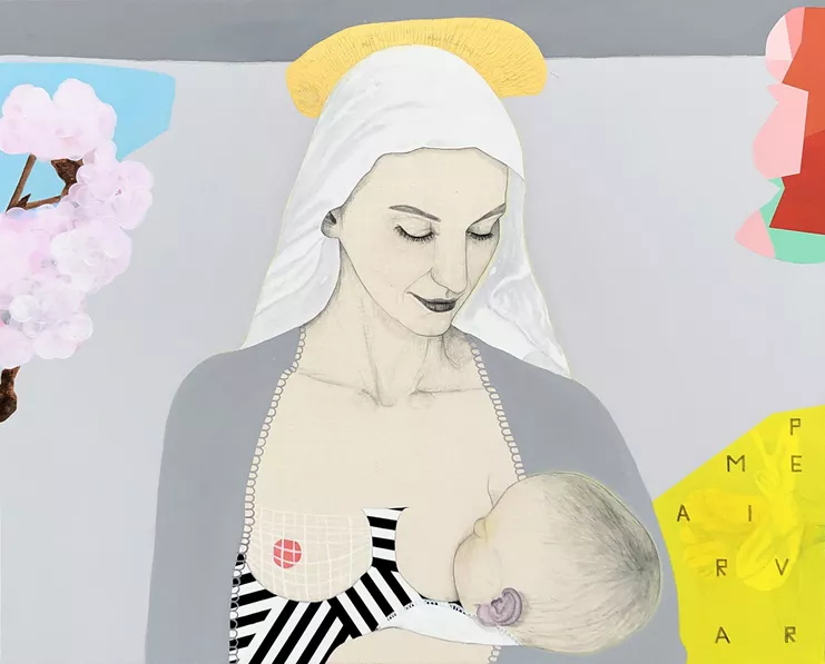 «PRIMAVERA», mixed media on canvas, 81 x 100cm, 2023