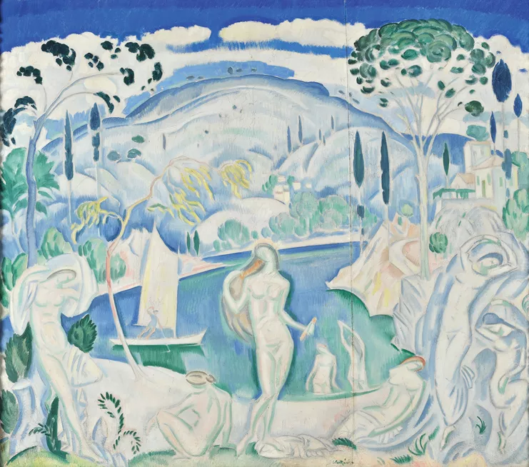 Λουόμενες, πριν το 1919. Λάδι σε καμβά. Δωρεά Σοφίας Παρθένη. Εθνική Πινακοθήκη-Μουσείο Αλεξάνδρου Σούτσου - αρ. έργου 6504