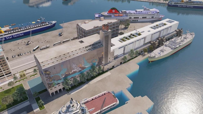 Αρχιτεκτονικά σχέδια Μουσείο Εναλίων Αρχαιοτήτων Βορειοδυτική όψη