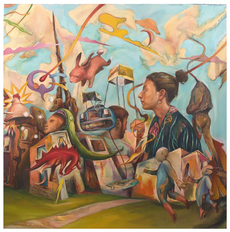 City Vibes, oil on canvas