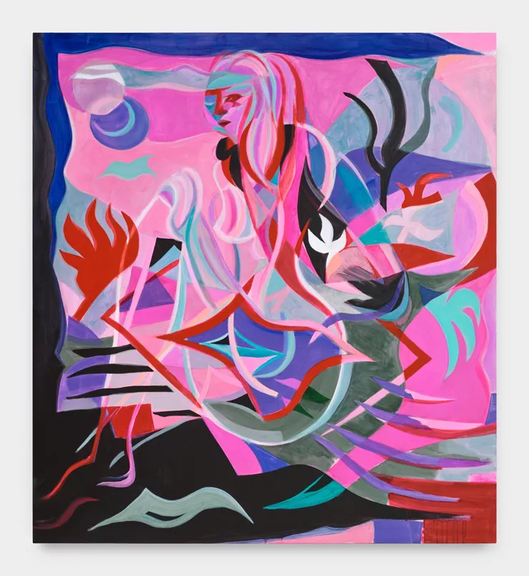 «Red Root». Acrylic on canvas, 163 x 148 x 4 cm, 2023