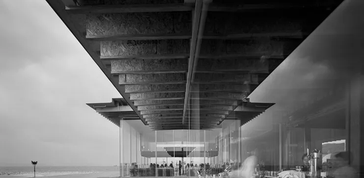 Kengo Kuma, γυάλινο εστιατόριο στην πόλη Γιαμαγκούτσι, Ιαπωνία