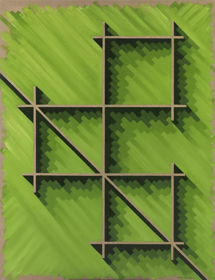 Γιάννης Μίχας, &quot;Σύνθεση Χ 250&quot;, 1990, λάδι σε καμβά, 170x130 εκ.