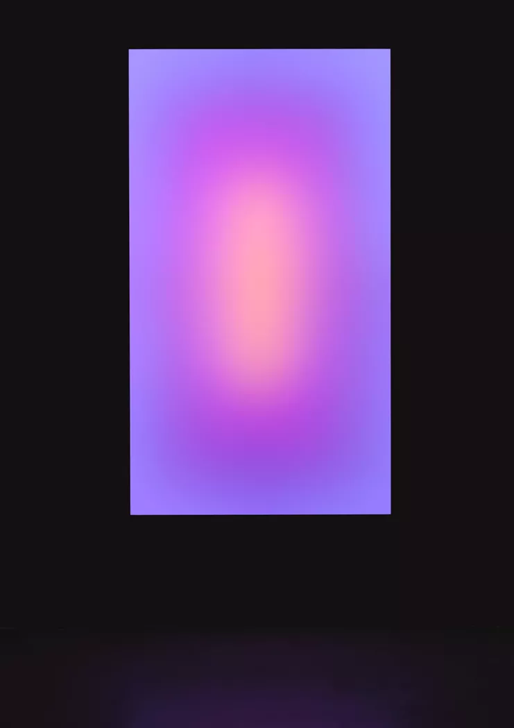 James Turrell, &quot;Knowing Light&quot;, 2007. Computer-programmed LED panel and mixed media, 80 × 50 inches (203.2 × 127 cm)