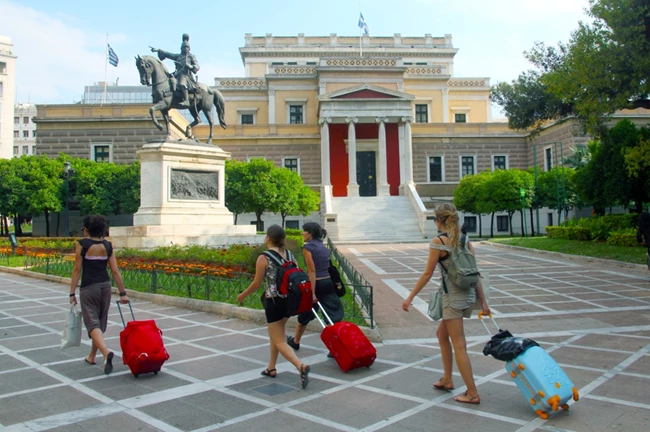 Τουρίστες στη Σταδίου