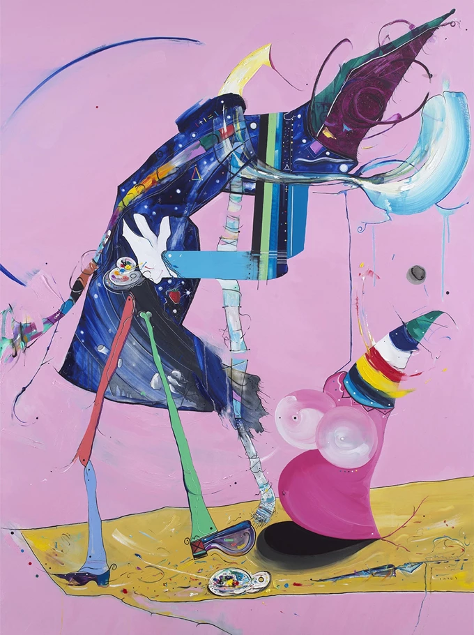 Περιδίνηση, η αγωνία της ύπαρξης_2025_ λάδι σε καμβά_160x120