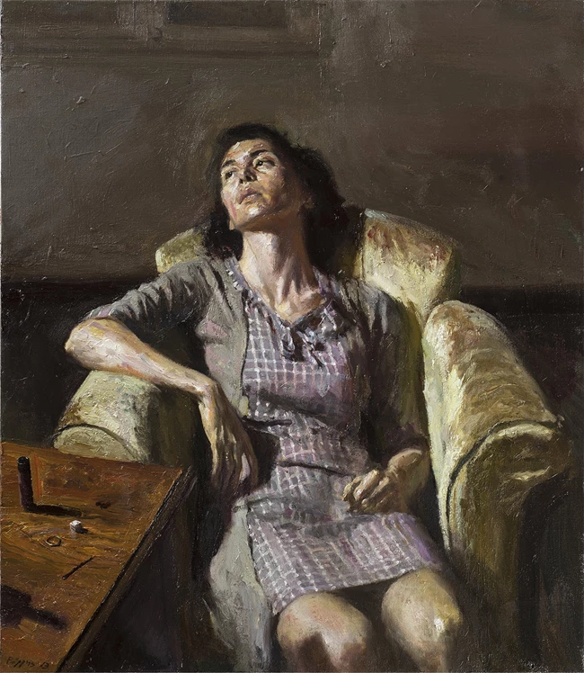 Ανδρονίκη, 2013, λάδι σε μουσαμά, 75 x 65 εκ.