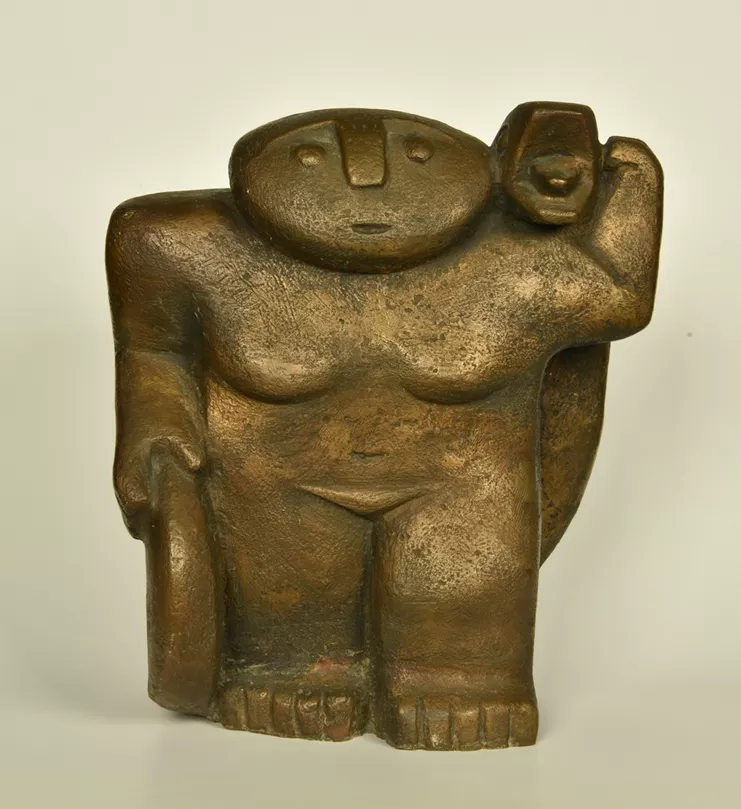 Αργυρώ Καρύμπακα, &quot;Γυναίκα και φίδι&quot;, 1969, ορείχαλκος