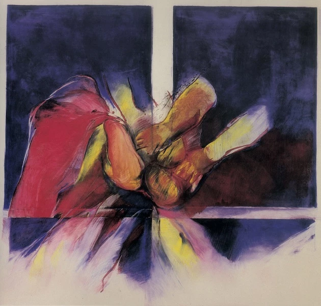 Βάνα Ξένου, Ιουδήθ και Ολοφέρνης, 1983. Ακουαρέλλα και παστέλ σε χαρτί maroufle 2,20x2,30m. Παραχώρηση της καλλιτέχνιδας και της CITRONNE Gallery.