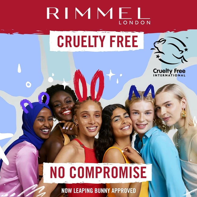 Η Rimmel λαμβάνει τη διεθνή cruelty-free πιστοποίηση Leaping Bunny
