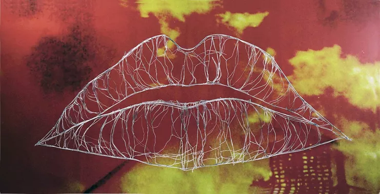 Aννίτα Αργυροηλιοπούλου, «Κόκκινο της Φωτιάς», 2000/2024, ψηφιακή εκτύπωση, σύρμα