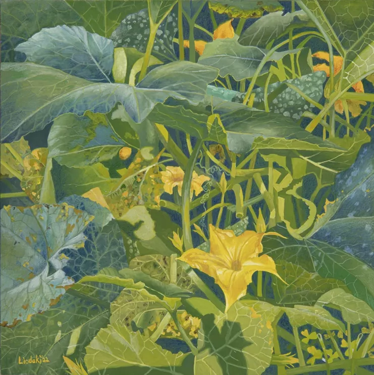 «Κάτω από την κολοκυθιά» 40x40 cm