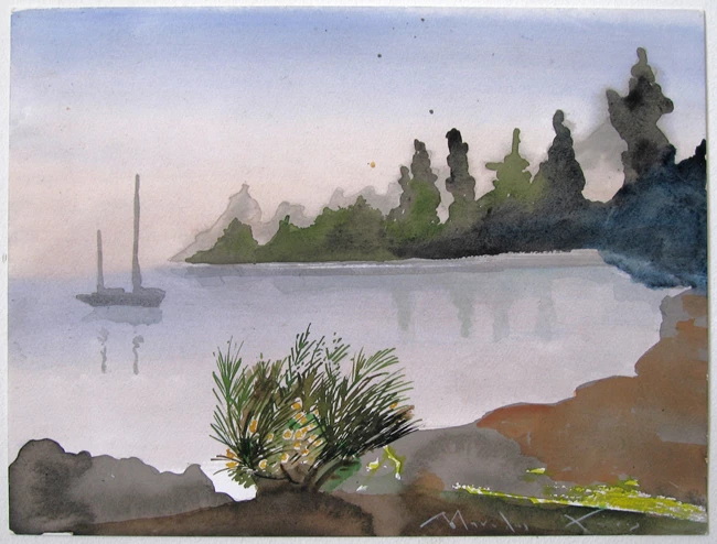 Συλλογή Νίκου Αλεξίου Μουσείο Μπενάκη, Μανώλης Χάρος Κρουαζιέρα, 1991 Υδατογραφία σε χαρτί Μουσείο Μπενάκη ΓΕ 46485