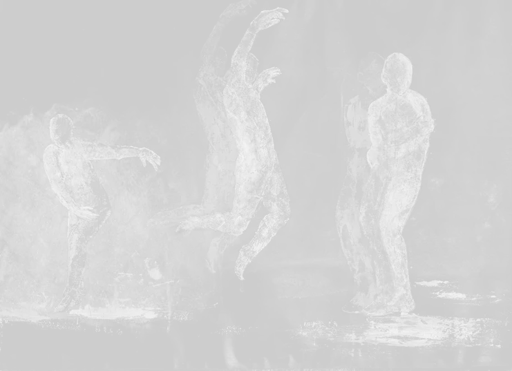 «Χορός», ακρυλικό σε μουσαμά, 106 χ 150 εκ.