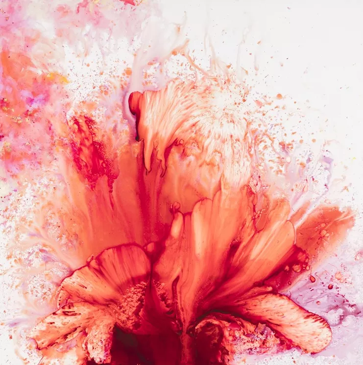 Penny Siopis, &quot;For Dear Life&quot;, 2020. Κόλλα και μελάνι σε καμβά 190 x 90 εκ. Ιδιωτική Συλλογή, Cape Town. Φωτογραφία: Ευγενική παραχώρηση της καλλιτέχνιδας