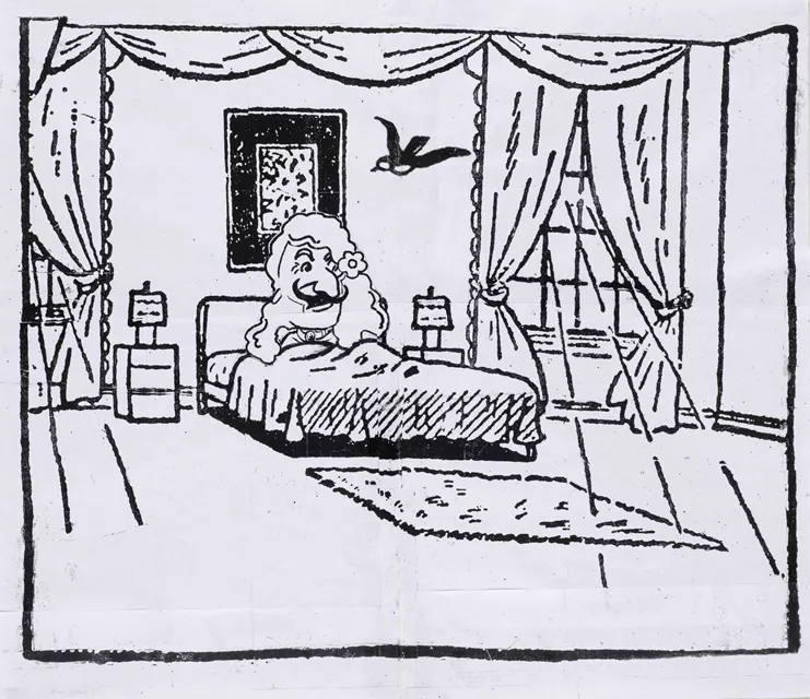 Το σχέδιο έγινε από διακεκριμένο μοντερνιστή, μικτή τεχνική σε χαρτί, 56 x 67 εκ., 2021 . Παραχώρηση της CITRONNE Gallery και του καλλιτέχνη