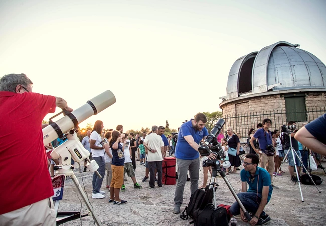 Παρατήρηση μερικής έκλειψης Ηλίου απο το Αστεροσκοπείο