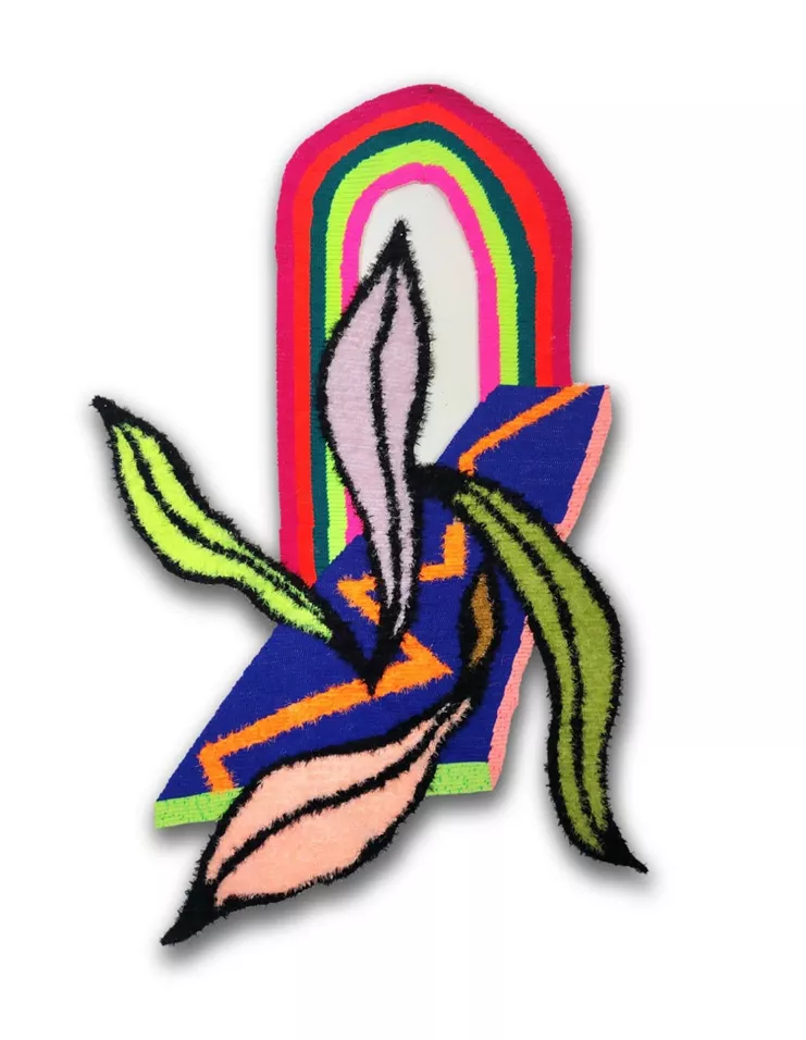 The Callas (Lakis & Aris Ionas) "Under the rainbow" 2023. Embroidered tapestry 170x120 cm