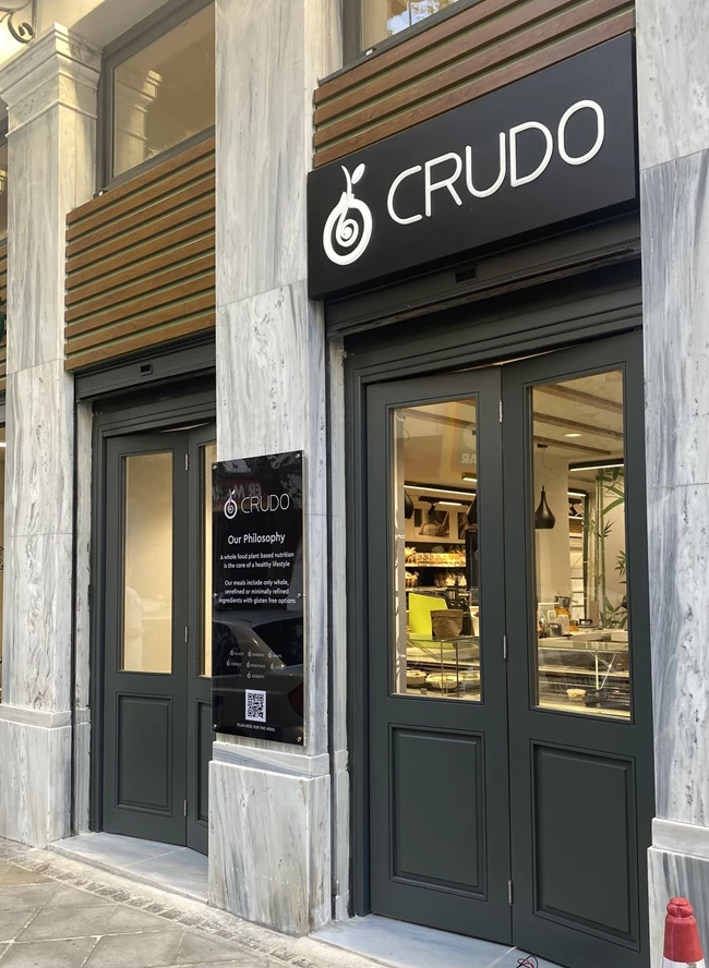 Crudo vegan εστιατόριο Μητροπόλεως 7