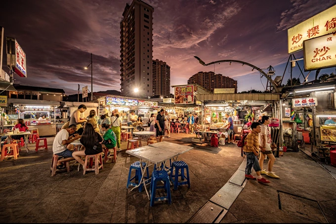 Αγορά street food Penang Μαλαισία