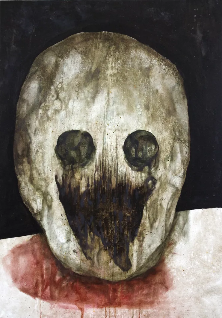 &quot;Martyrhead&quot;, 2018, λάδι σε καμβά, 100x70cm