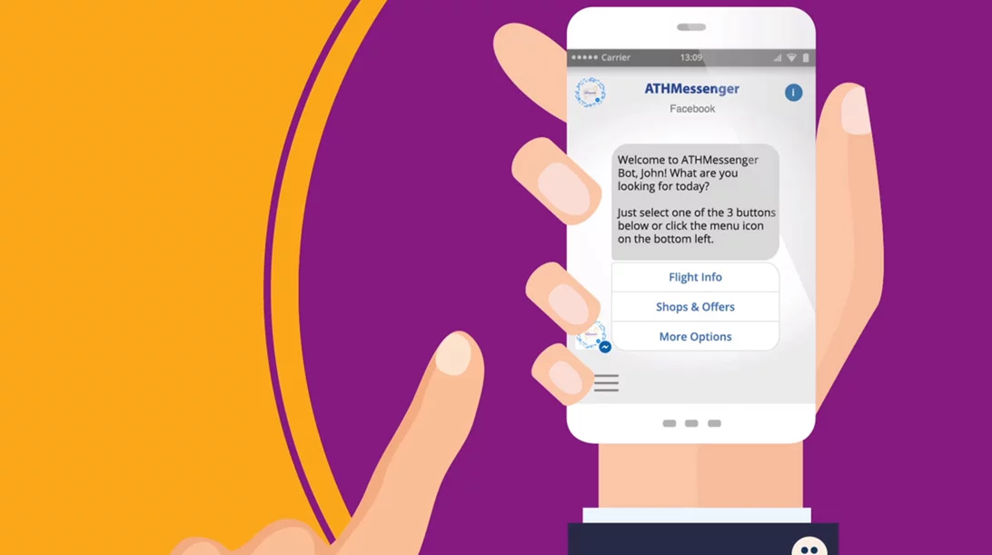 Bot για τον Facebook Messenger από τον Διεθνή Αερολιμένα Αθηνών