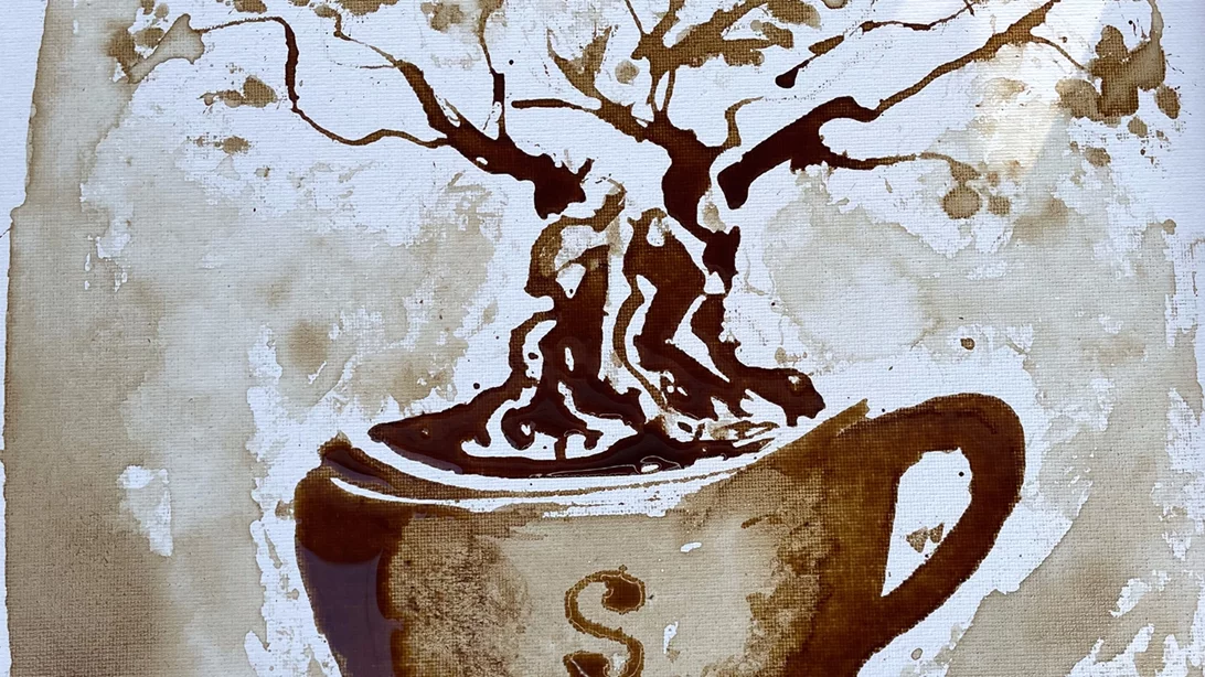 Δύο μέρες τέχνης φτιαγμένης από καφέ