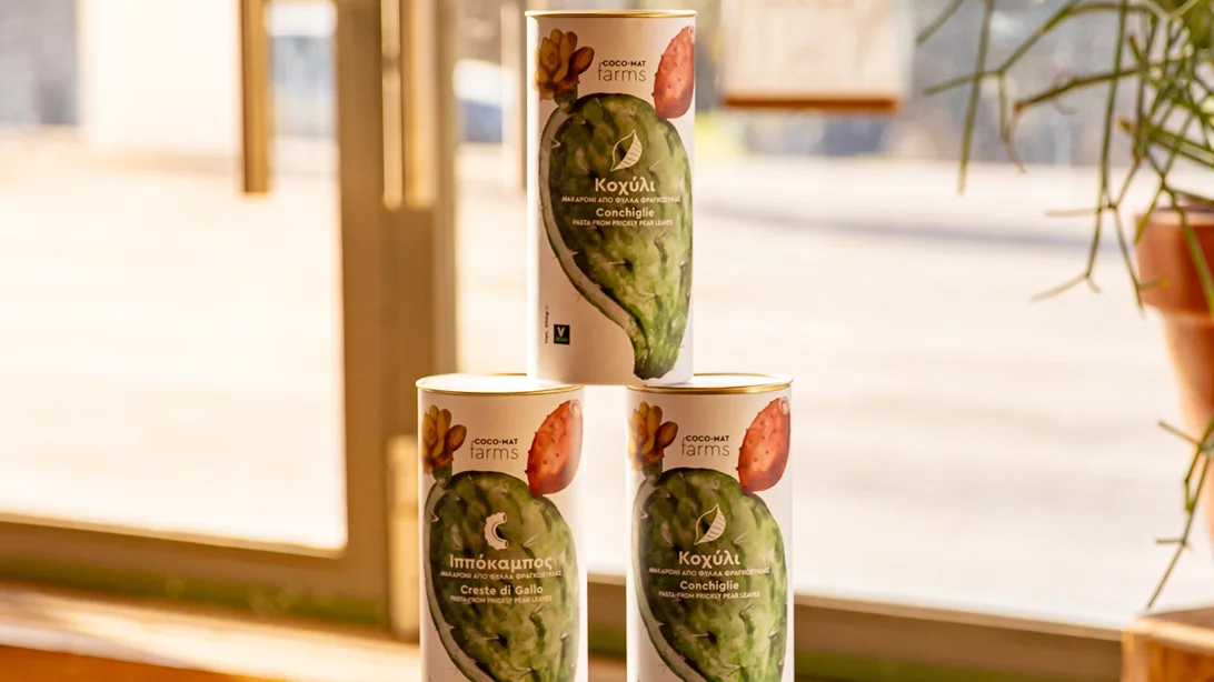 Aπό τη φραγκοσυκιά στο μακαρόνι: Ένα παγκοσμίως πατενταρισμένο ζυμαρικό της COCO-MAT Farms