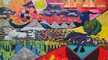 Χορευτική παράσταση στον εκθεσιακό χώρο του T.A.F.