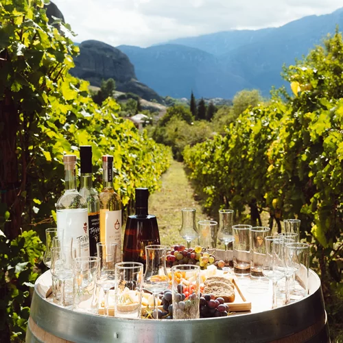 Πώς είναι να δοκιμάζεις ένα κορυφαίο παλαιωμένο τσίπουρο στις παρυφές των Μετεώρων