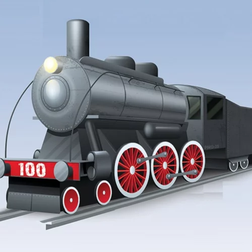 Το τρένο για το δρομολόγιο: "Αθήνα-Κωνσταντινούπολη-Σμύρνη! Οδηγός ο αριθμός 100! " ξεκινά από τη Δημοτική Βιβλιοθήκη Αγ.Ι. Ρέντη