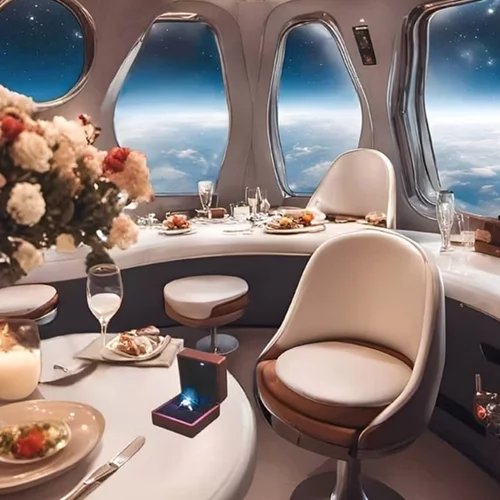 Για γεύμα -και πρόταση γάμου, αν θέλεις- στο διάστημα