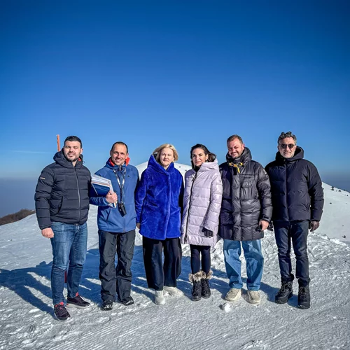 Η Όλγα Κεφαλογιάννη στο Χιονοδρομικό Κέντρο 3-5 Πηγάδια