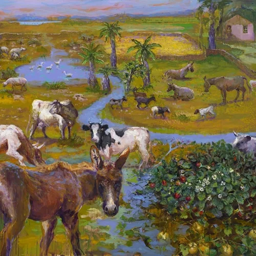 "Η κοινωνία της Μπέλλας και του Χάρη: Μια φάρμα": Η Ειρήνη Ηλιοπούλου ζωντανεύει τη φύση με ζωγραφική και γλυπτική