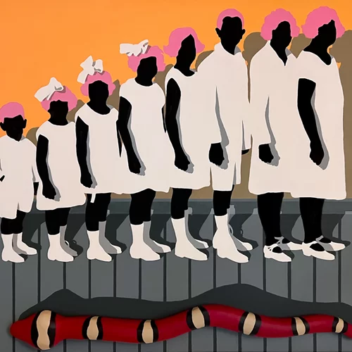 Τα παιδιά ανακαλύπτουν ιστορίες που κρύβονται πίσω από τα έργα της έκθεσης "Selfies" του Δημήτρη Χαντζόπουλου