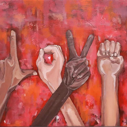 34 σύγχρονοι εικαστικοί δημιουργούν έργα με αφετηρία το κόκκινο χρώμα