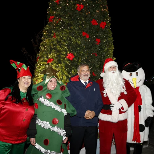 Εντυπωσιακή φωταγώγηση του χριστουγεννιάτικου δέντρου στο Πεδίο του Άρεως