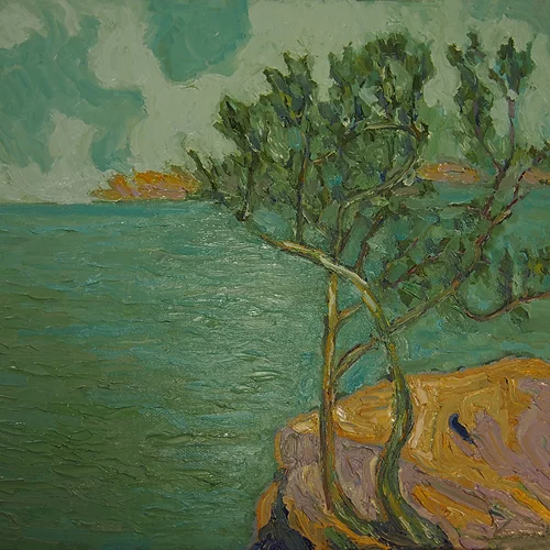 Η ζωγραφική σειρά "Ιερή Γη" υμνεί το τηνιακό τοπίο