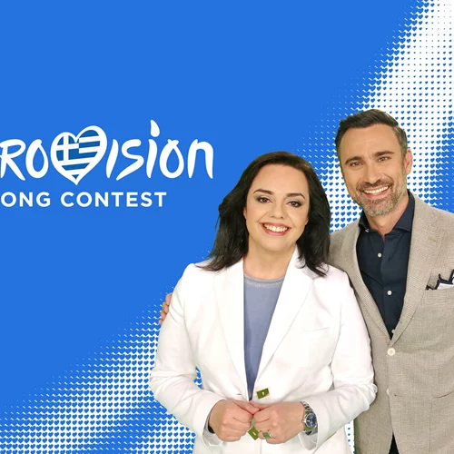 Μαρία Κοζάκου και ο Γιώργος Καπουτζίδης στον σχολιασμό της Eurovision