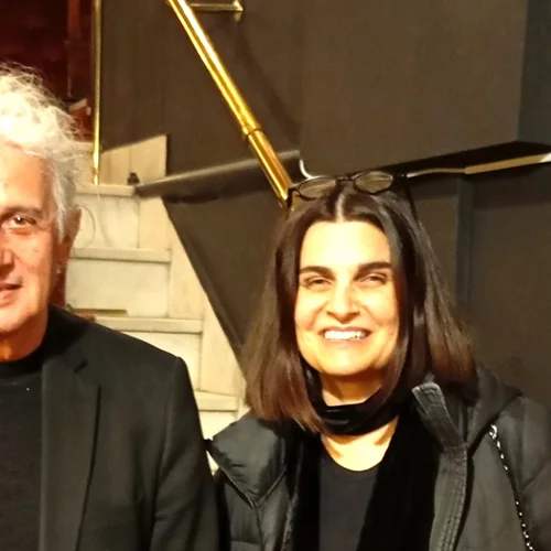 Ο Δημήτρης Παπαϊωάννου και η Εύα Νάθενα στην παράσταση "Όνειρο στο κύμα-Έρως ήρως"