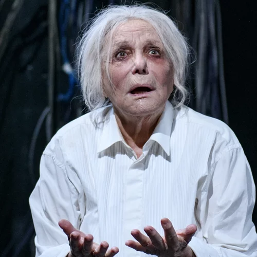 Η Μπέττυ Αρβανίτη "Βασιλιάς Ληρ" στα πρώτα στιγμιότυπα της παράστασης του Στάθη Λιβαθινού