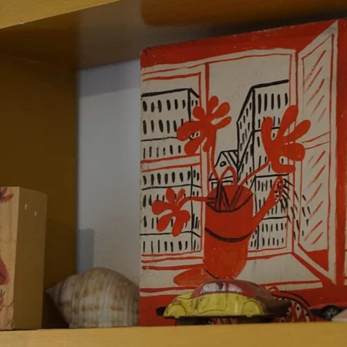 Αποκαλόκαιρο στο ατελιέ του Αλέκου Φασιανού στην Κέα