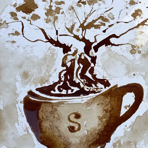 Δύο μέρες τέχνης φτιαγμένης από καφέ